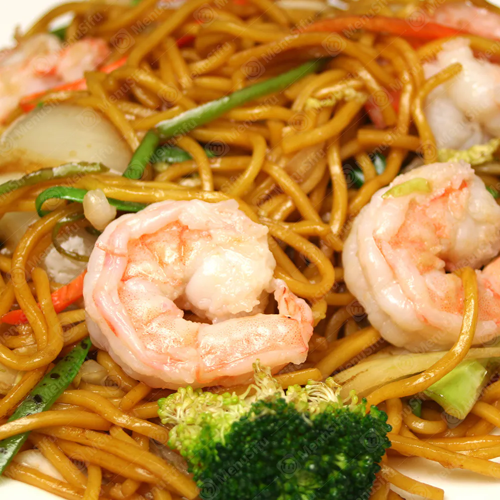 Shrimp lo mein with fresh seafood at Shun Xing Restaurant, a Chinese Restaurant in Mathews